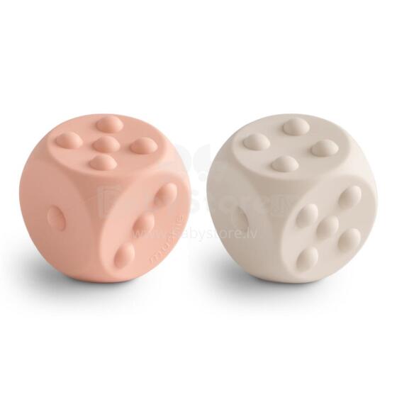 Mushie Dice Press Toy Art.100217 Silicone rattle (100% natural)