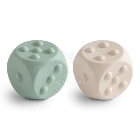 Mushie Dice Press Toy Art.100218 Silicone rattle (100% natural)