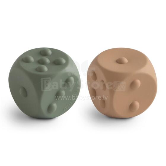 Mushie Dice Press Toy Art.100219 Silicone rattle (100% natural)