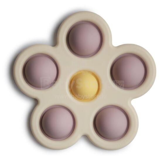 Mushie Flower Press Toy Art.2830476 Silicone rattle (100% natural)