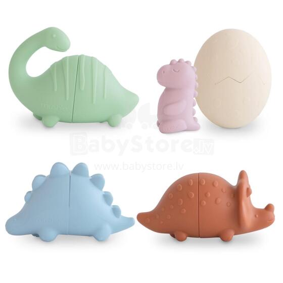 Mushie Mold Free Bath Play Set Art.102028 Dinosaurs