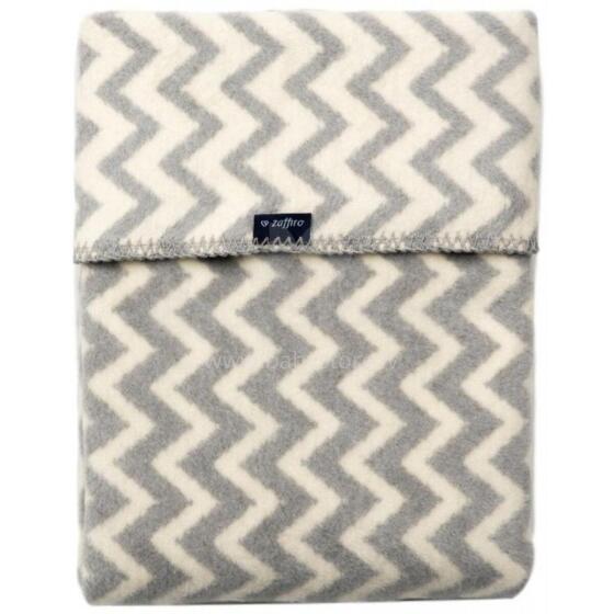 MILLI blanket Grey&White Zigzag,  75x100 cm, MIL1210286