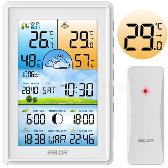 Weather station with display BD-906 white