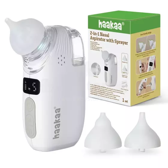 Haakaa 2 in 1 Nasal Aspirator Art.BC-025 Elektriskais deguna aspirators