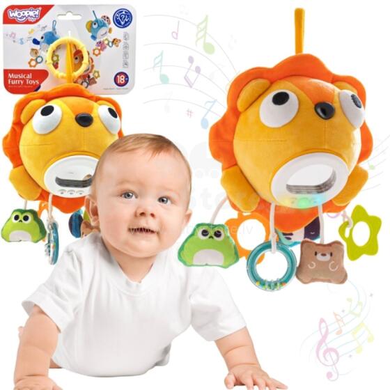 WOOPIE Baby Plush Lion Interactive Musical Toy with Attachments and Teething Rings