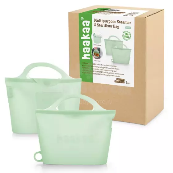 Haakaa Multipurpose Steamer & Steriliser Bag  Art.UTE103-LE Lime Multipurpose Steamer & Steriliser Bag,1250ml