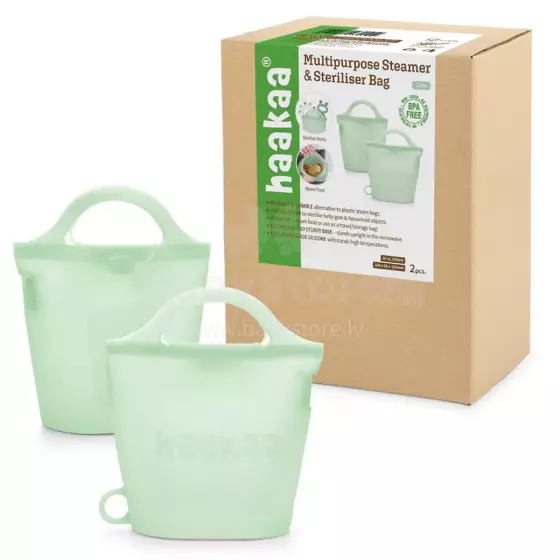Haakaa Multipurpose Steamer & Steriliser Bag  Art.UTE105-LE Lime Multipurpose Steamer & Steriliser Bag,900ml