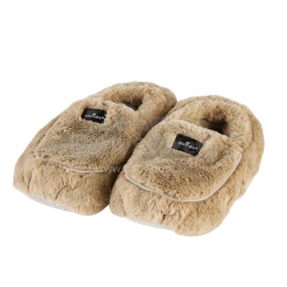 Warmies - Heatable Luxury Slippers - Latte