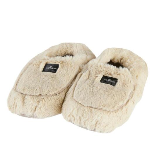 Warmies - Heatable Luxury Slippers - Almond