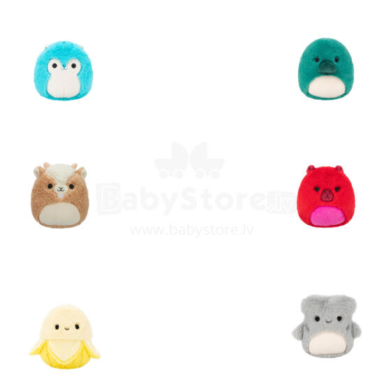 SQUISHMALLOWS W26 Fuzz-A-Mallows  Plīša rotaļlieta, 12 cm