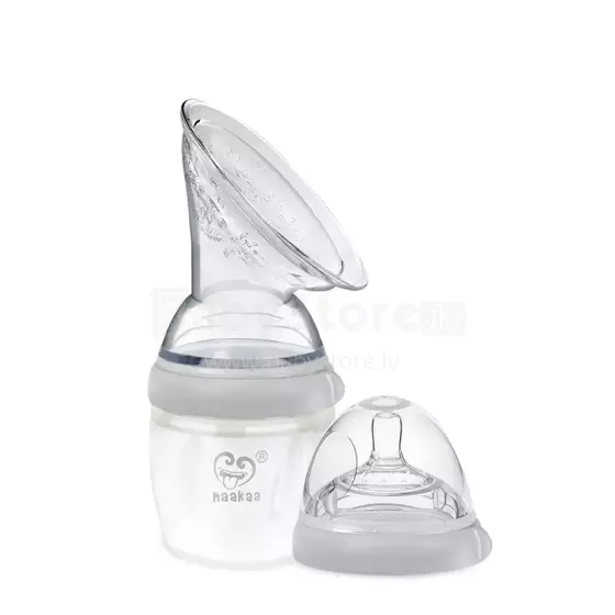 Haakaa Breast Pump Gen.3 Art.GBHK022-G Grey Mātes piena savācējs +knupītīs barošanai,160ml