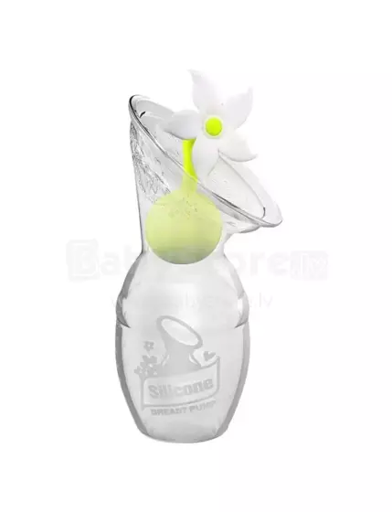 Haakaa Breast Pump Flower Stopper Gen.1 Art.GBHK020-W Mолокоотсос для сбора грудного молока с цветочным стопором,100мл