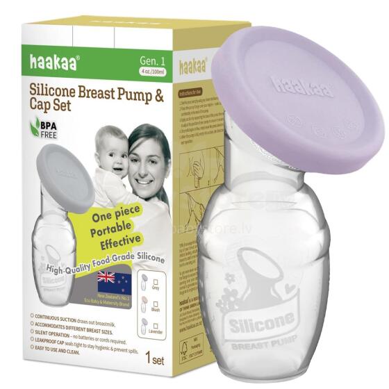 Haakaa Breast Pump Gen.1 Art.GBHK042-L Lavender Mātes piena savācējs ar vāciņu,100ml