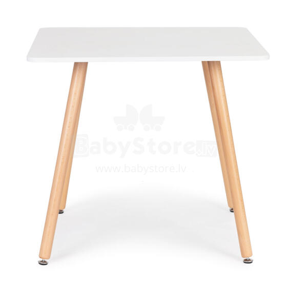 Modern wooden square kitchen table 80x80 cm