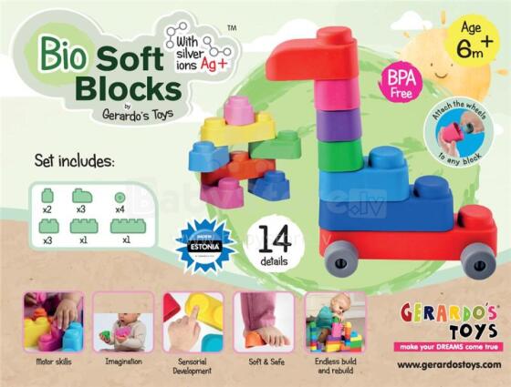 Gerardo's Toys Art.264139  Set of soft cubes, 14 pcs.