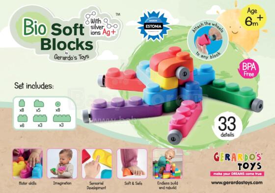 Gerardo's Toys Art.264141 Set of soft cubes, 33 pcs.