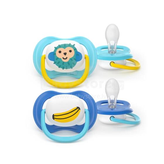 AVENT SCF080/26 Ultra Air Pacifier 6-18m Monkey / Banana