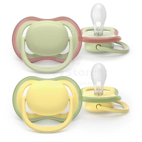 AVENT SCF349/50 Ultra Air Pacifier 18+ Olive / Yellow