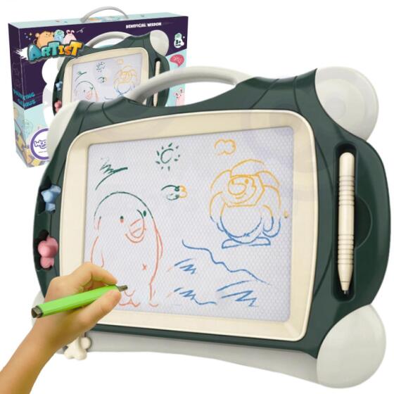 WOOPIE Magnetic Drawing Board Colorful + 2 Stamps Green