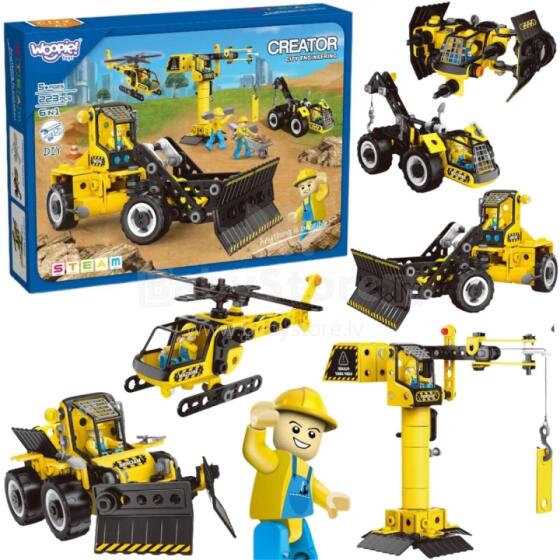 WOOPIE Construction Blocks Build Construction Vehicles 8 Models STEAM