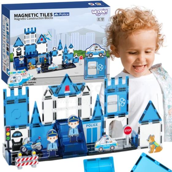 WOOPIE Magnetic 3D Blocks Police Station Set 42pcs