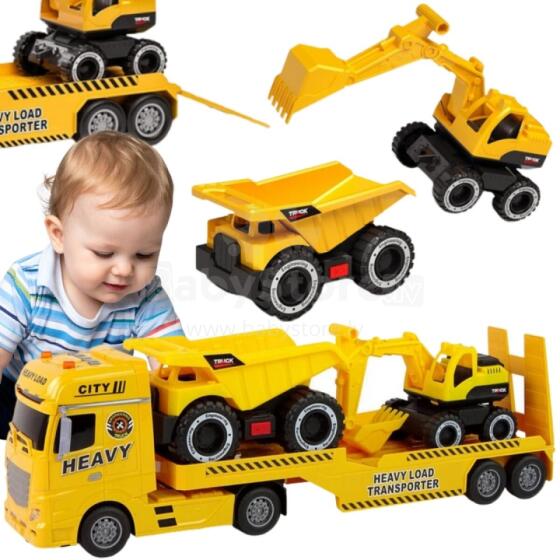 WOOPIE Car Transporter with Construction Vehicles