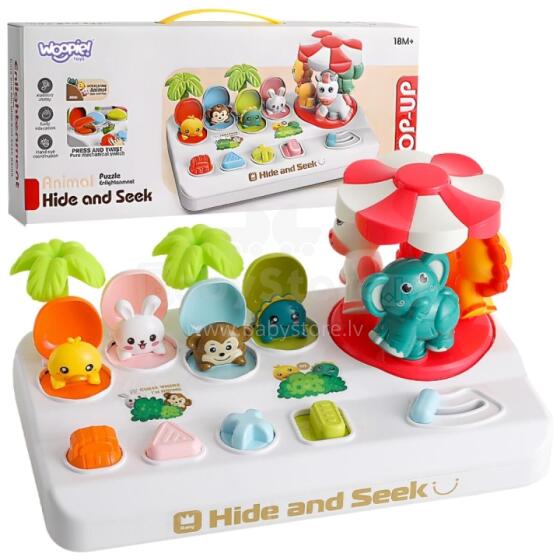 WOOPIE Pop Up Animal Carousel Interactive Toy