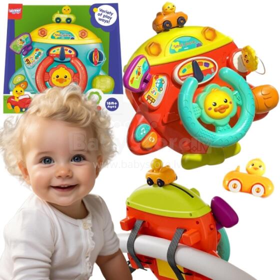 WOOPIE BABY Interactive Steering Wheel Airplane Vehicle for Crib Stroller Effects 18m+