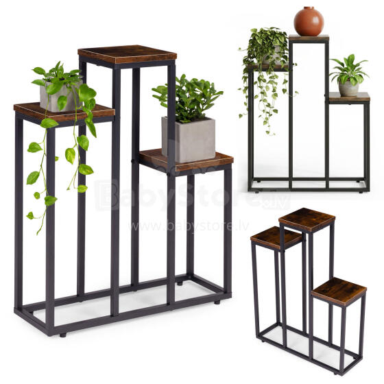 Standing Plant Stand for Flowers Decorations 3 Shelves Loft ModernHome