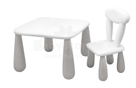 MALTEX SET LUNA Children's Table + Chair White/Grey
