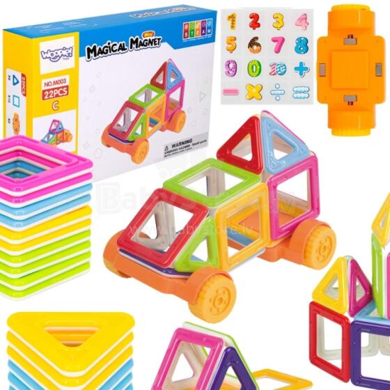 WOOPIE Magnetic Blocks Vehicle Mini Construction 22pcs