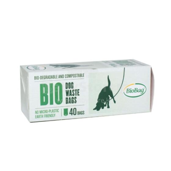 BioBag Dog on roll Art.264587 Dog waste bags compostable  on roll (40 pcs. per roll) 21mkr. 22x32cm black