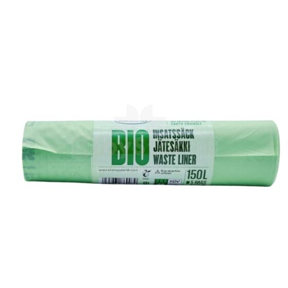 Compostable garbage bags BioBag 125/150L (5 pcs. per roll) 35mkr. 75x 115cm green