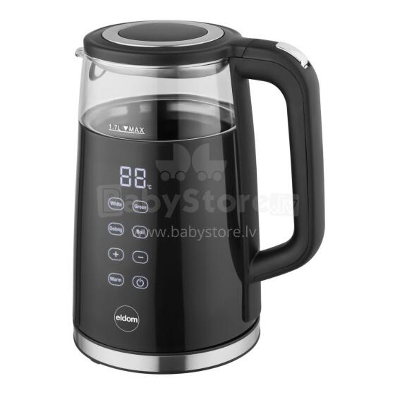 Cordless Electric Kettle Travel 2200W 1.7L Rotating Black
