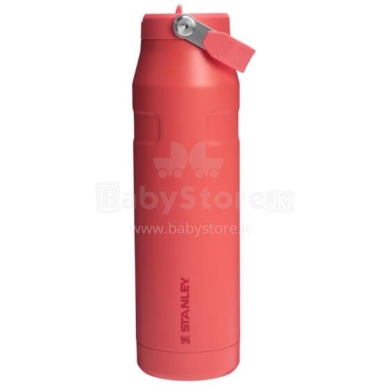 Thermos bottle with straw The IceFlow Bottle Flip Straw 2.0 1.06L coral red-orange
