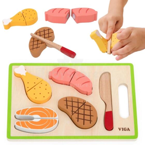 VIGA Meat Cutting Set – Realistic Kitchen Play