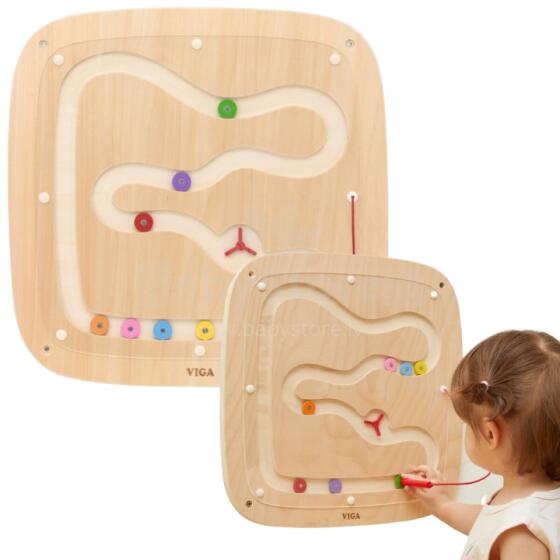 VIGA Wooden Sensory Manipulation Board Gravity Flow