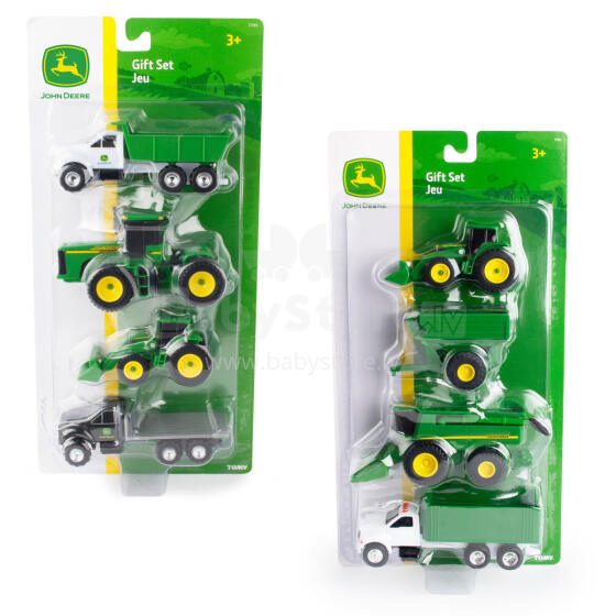 JOHN DEERE tractor set, 4 pcs., 37685