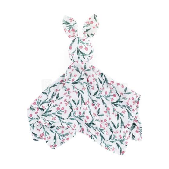 PETITE&MARS 416364 Bamboo Muslin Cuddle Toy Hugo Pink Meadow