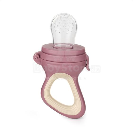 PETITE&MARS 581798 Silicone Fruit Feeder Teether for Infants Fruzi Rose Sand 6 m+