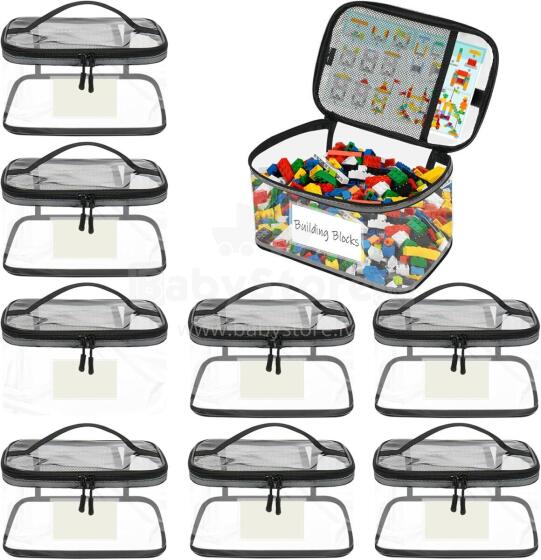 Storage Bag Toy  Art.265277 8 Toy Storage Bags with Name Label and Instructions Bag