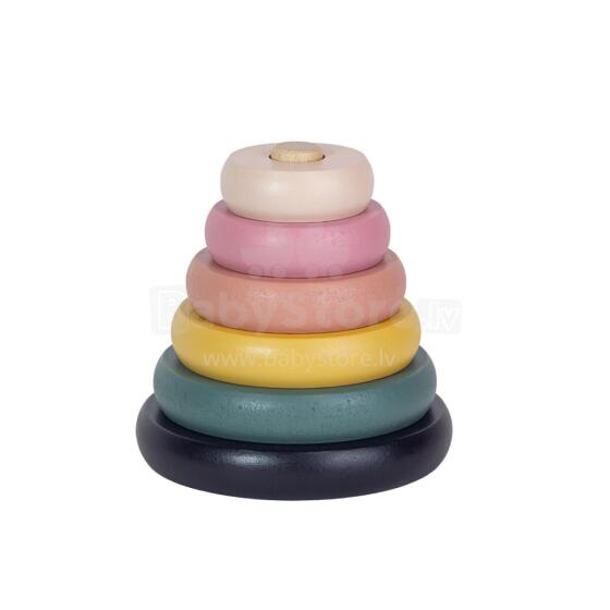 PETITE&MARS 610728 Wooden Toy - Orbit Tower Aurora Pink 36 m+