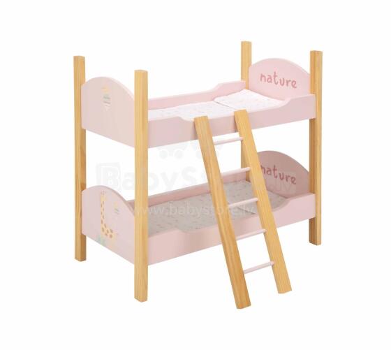 Arias Doll Bunk Bed with Ladder, Nature