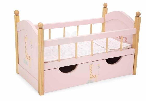 Doll Bed with Drawer, Nature