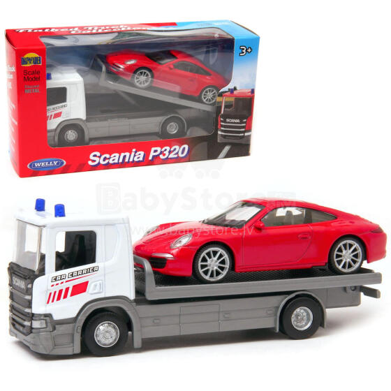 AUTO TRUCK SCANIA 1:57 + SAMOCHÓD 1:43