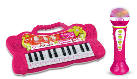 BONTEMPI mini keyboard and karaoke microphone, 602172