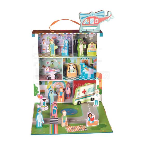 Game box with wooden figures, Doctors