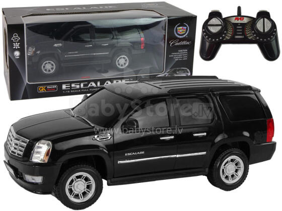 Cadillac Escalade R/C auto melnā gaismā ar skaņu 1:16