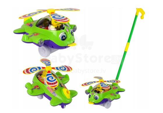 Plane Pusher Bell Stick Pilot Green