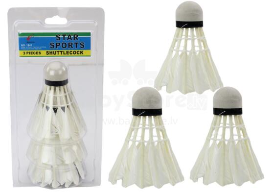 Set of 3 Badminton Feather Shuttlecocks